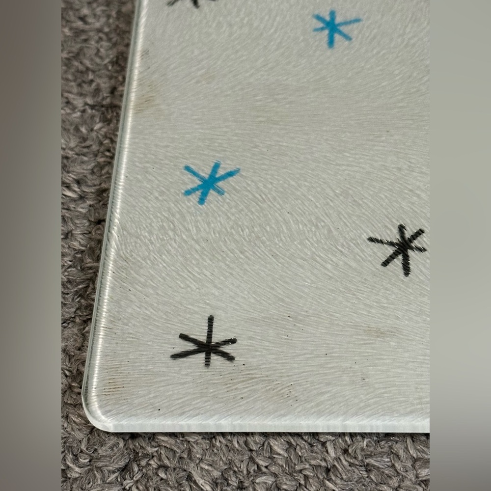 Pillsbury Doughboy Glass Cutting Board Kitchen Blue Eyes 2007 USED POOR *STAINED - Picture 10 of 15